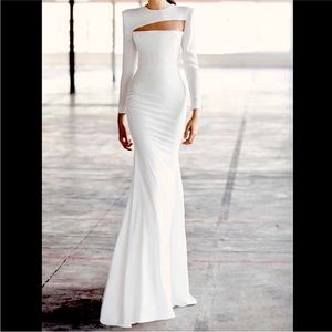 Alex Perry crew neck gown with tags